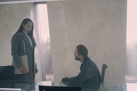 the handmaidís tale    ìmilkî   episode 404    june takes a harrowing journey with janine, trying to escape gilead, as janine remembers a stressful experience in her past in toronto, serena tries to manipulate rita, who seeks advice from moira rita amanda brugel and fred waterford joseph fiennes, shown photo by sophie giraudhulu