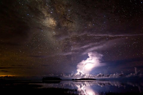 Thunderstorm under milky way © Tianyuan Xiao Thunderstorm under milky way © Tianyuan Xiao