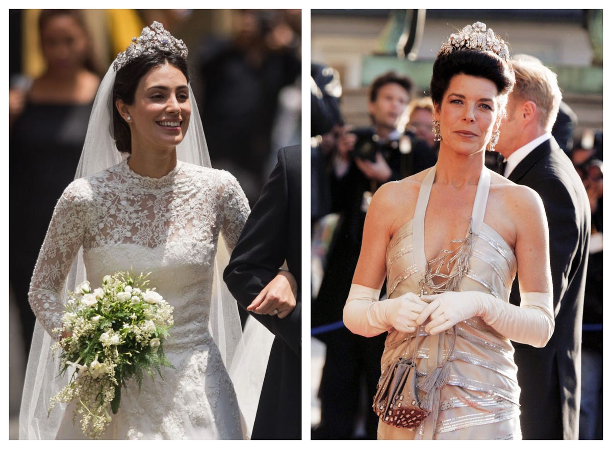 Sassa de Osma, Carolina de Mónaco y la tiara floral que las une