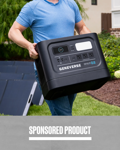 a man carrying geneverse’s homepower one pro