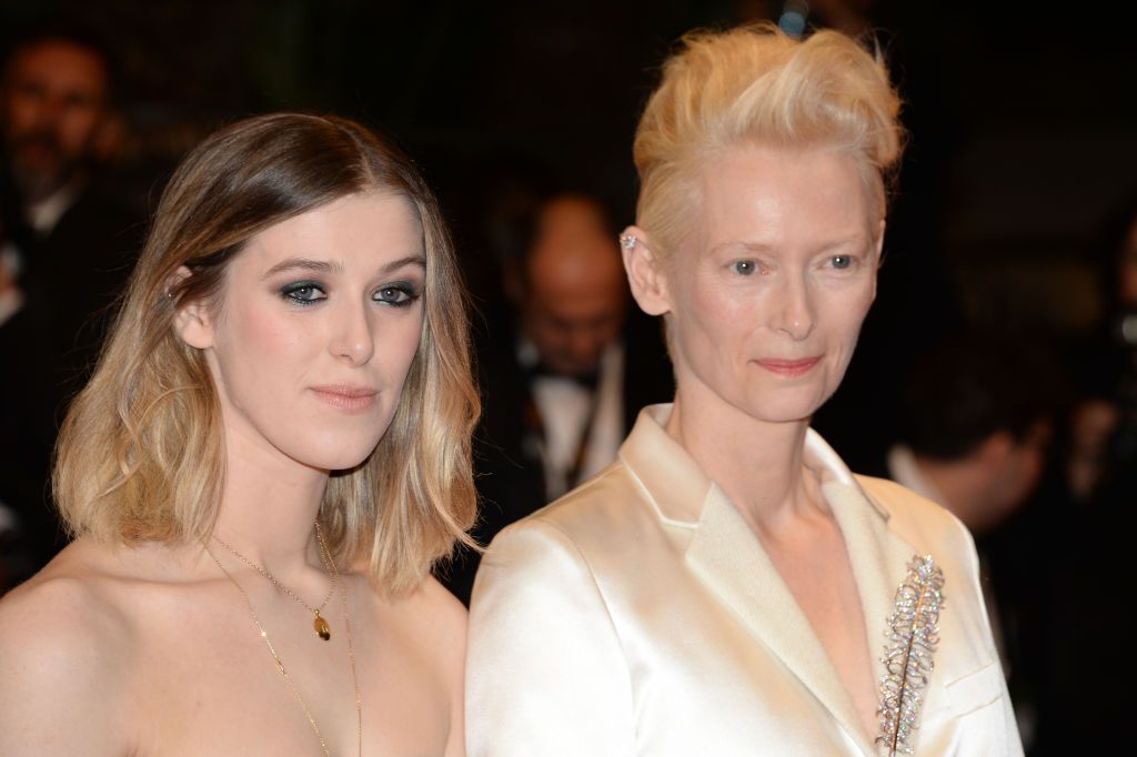Tilda Swinton and daughter Honor Swinton Byrne attend Cannes