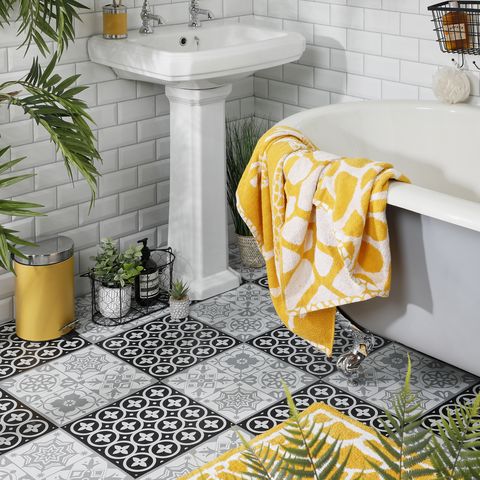 Tile Stickers How To Refresh Your, Bathroom Floor Tile Decals