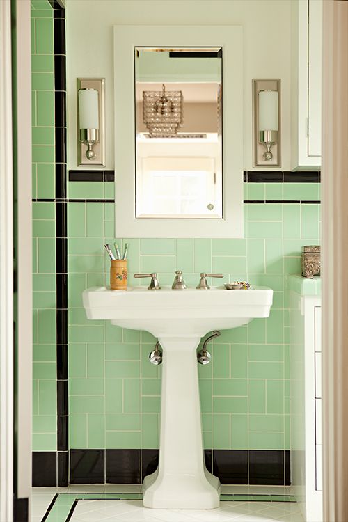 Green Bathroom Tiles