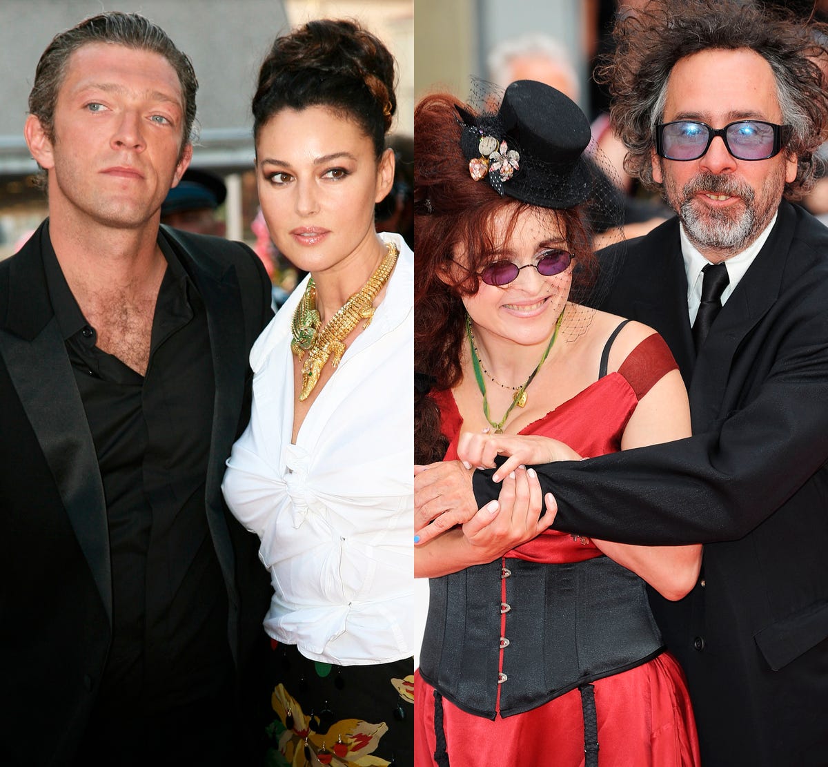 From Vincent Cassel to Helena Bonham Carter: What other couples have Monica Bellucci and Tim Burton had?