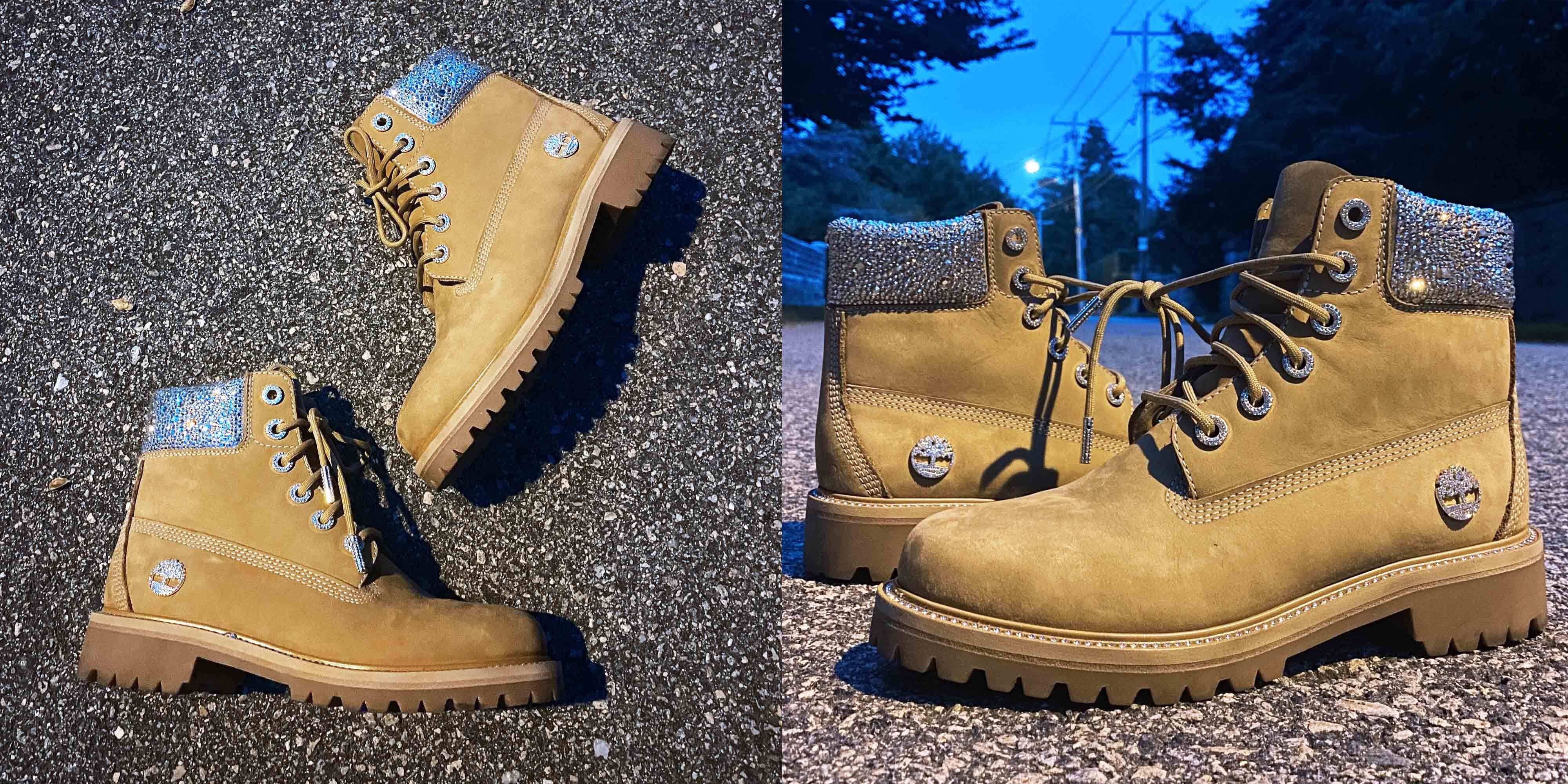 timberland boots with white trim