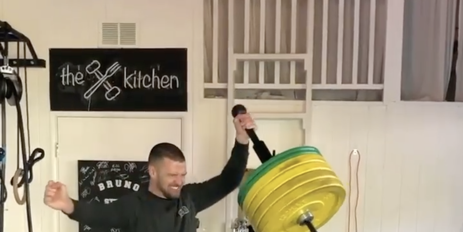 Justin Timberlake shares a safe shoulder workout on Instagram