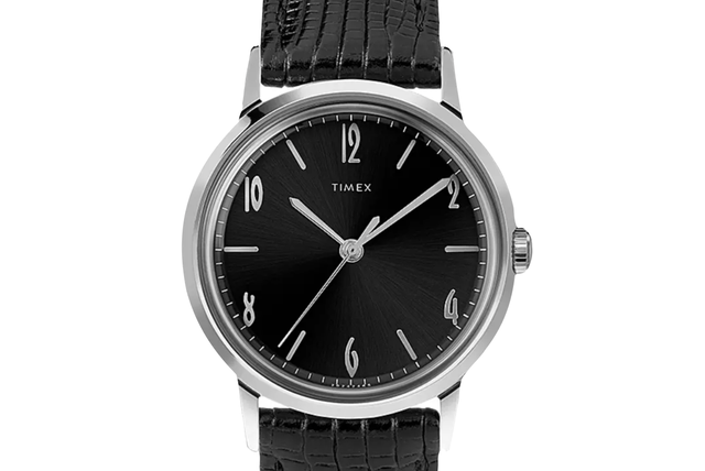 Marlin 34mm Hand-Wound Leather Strap Watch | Timex watch