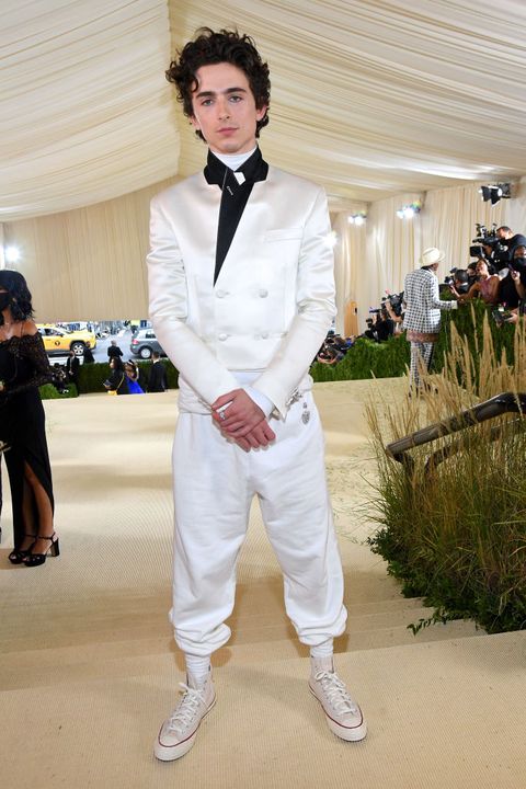the 2021 met gala celebrating in america a lexicon of fashion red carpet timothee chalamet