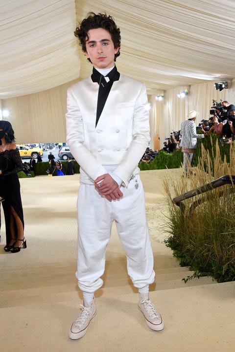 the 2021 met gala celebrating in america a lexicon of fashion red carpet timothee chalamet