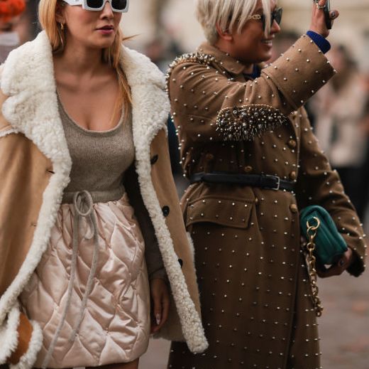 street style shearling