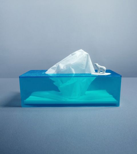 超可愛又消暑的日本創意小物「冰山面紙盒」！日本藝術家對於環保巧思創意