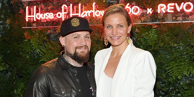 los angeles, ca   june 02  guitarist benji madden and actress cameron diaz attend house of harlow 1960 x revolve on june 2, 2016 in los angeles, california  photo by donato sardellagetty images for revolve