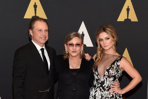 billie lourd, carrie fisher y todd fisher
