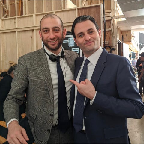 lawyer todd spodek and actor arian moayed who plays todd in inventing anna