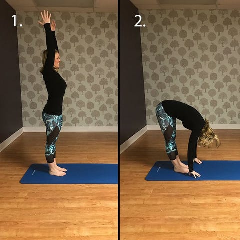 standing toe touch stretch
