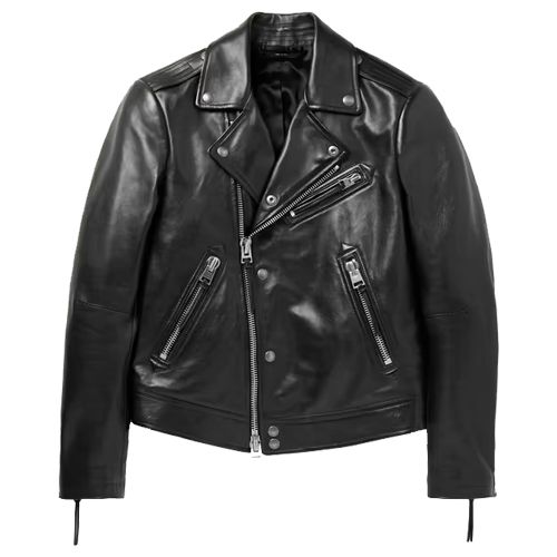 Biker crewneck fleece sweatshirt vintage retro jacket patch leather belt 