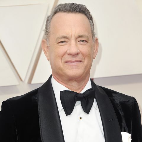 tom hanks wearing a black tuxedo and bow tie