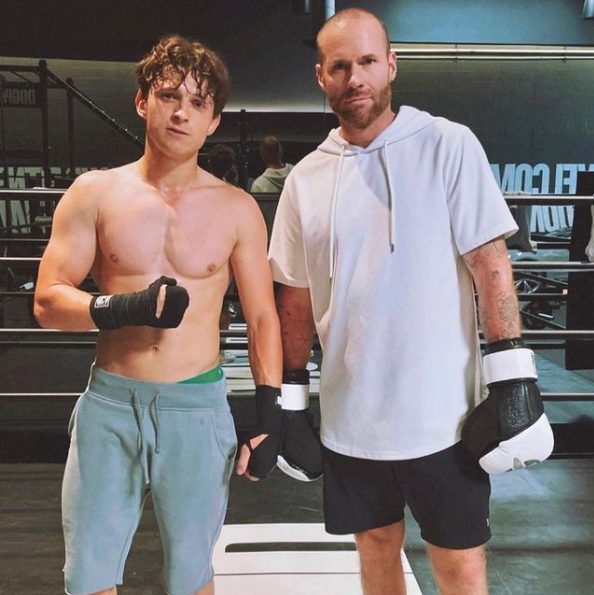 Tom Holland Shows Off His Chest Gains in Shirtless Boxing Photo