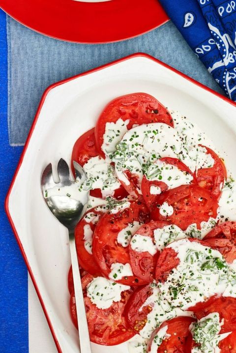 tomatoes with green goddess dressing