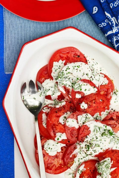 tomato recipes tomatoes with green goddess dressing