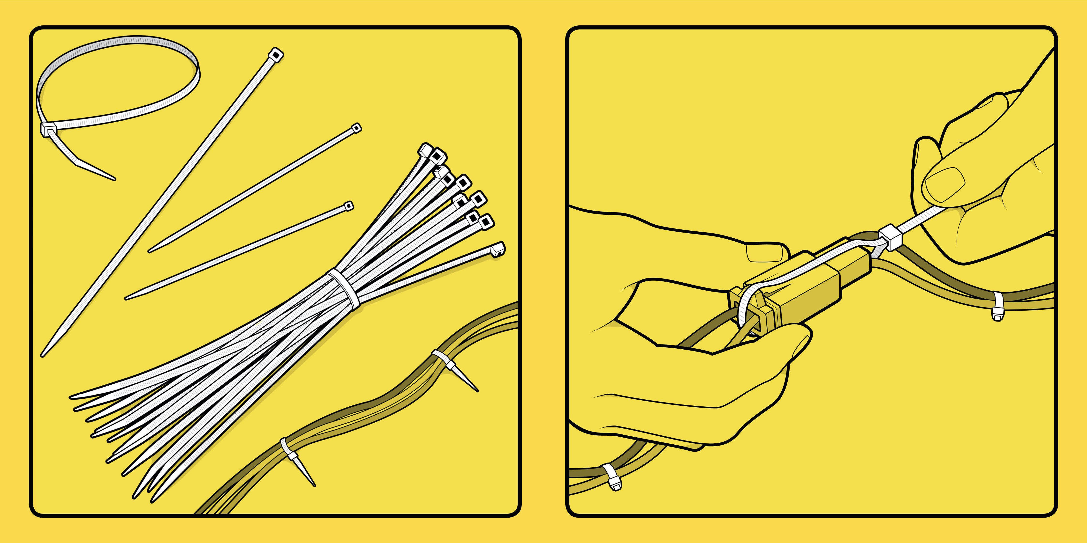 illustration of zip ties