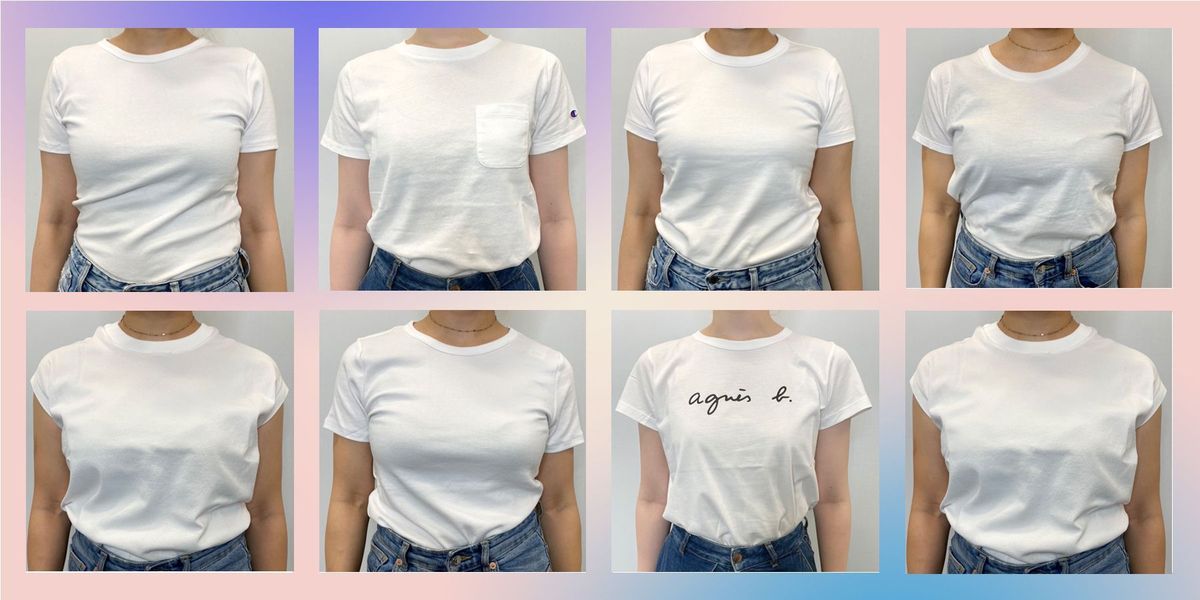 骨格診断タイプ別に試着 7ブランドの白tシャツをエディターが実際に着比べ ファッション Elle エル デジタル