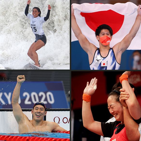 東京五輪、日本人選手たちの偉業｜メダル獲得の瞬間すべて【写真集】