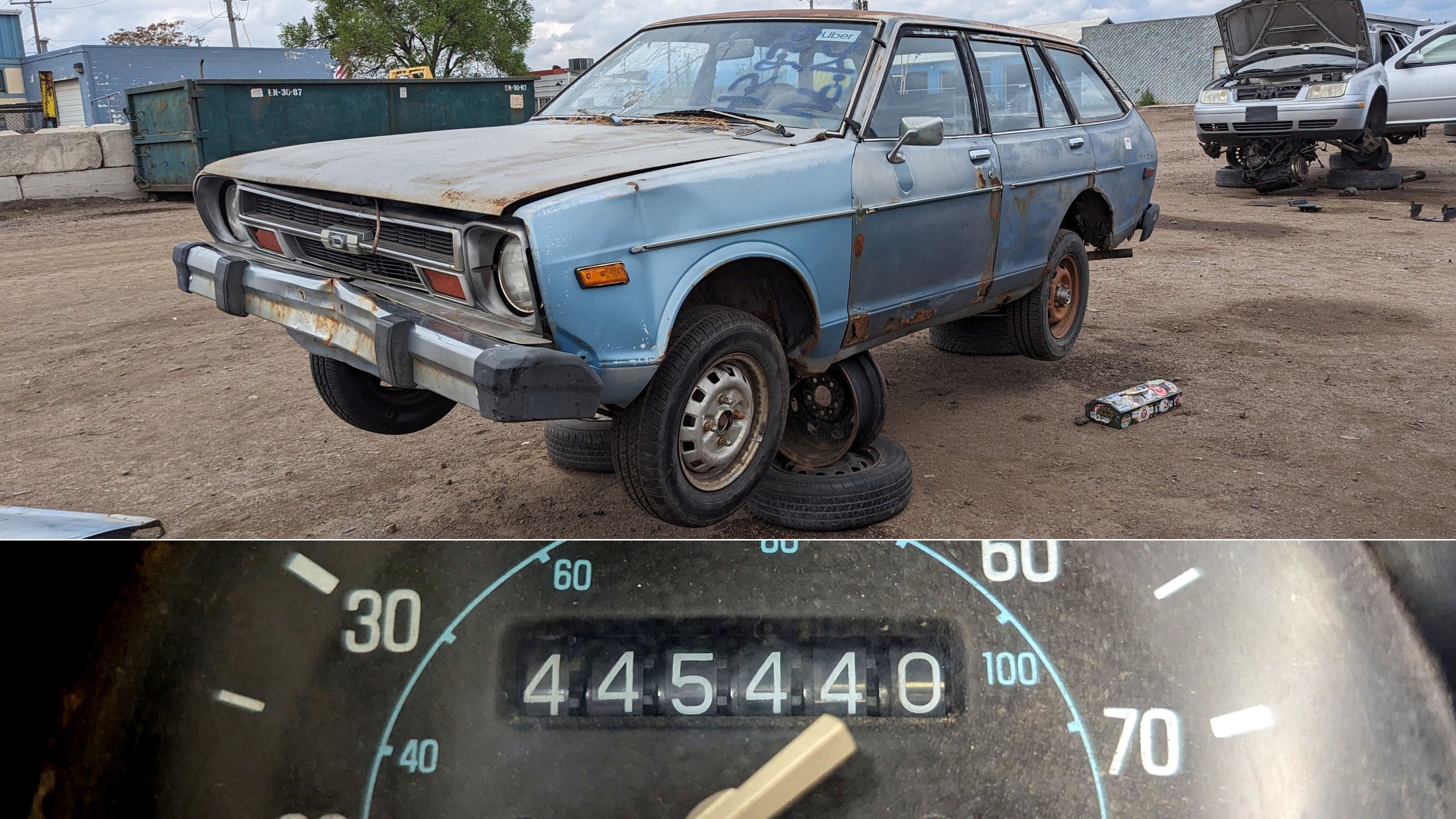 1980 Datsun 210 Wagon with 445,440 Miles Is Junkyard Treasure in Colorado