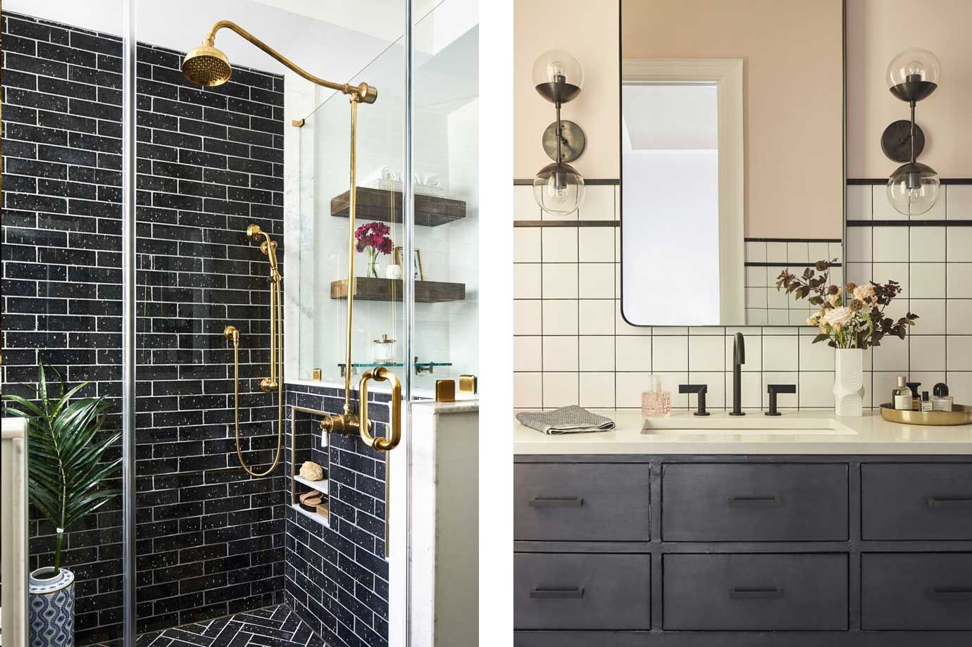 Modern Bathroom Tile Design Ideas / 14 Ideas For Modern Style Bathrooms / While copper is reminiscent of the industrial era, it's having quite the resurgence.