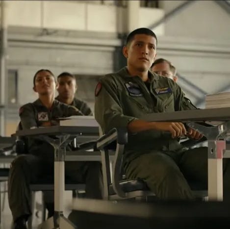 mavericks new top gun class in a scene from top gun maverick