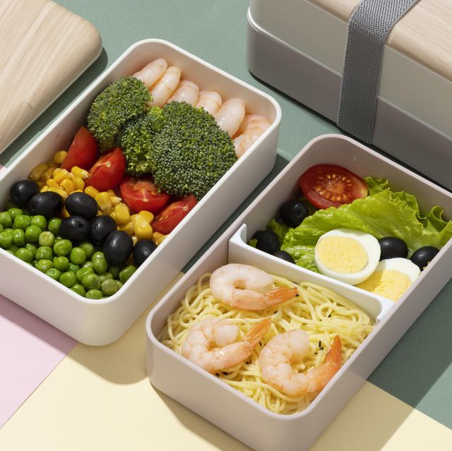top view composition food japanese bento box