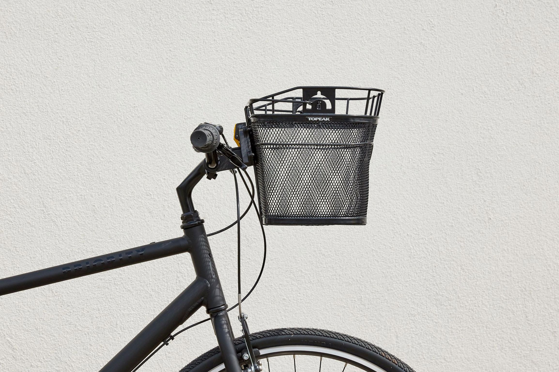 bicycle with basket in front