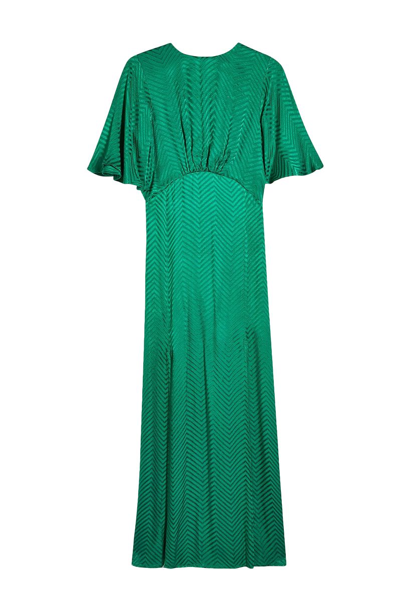 topshop green austin dress