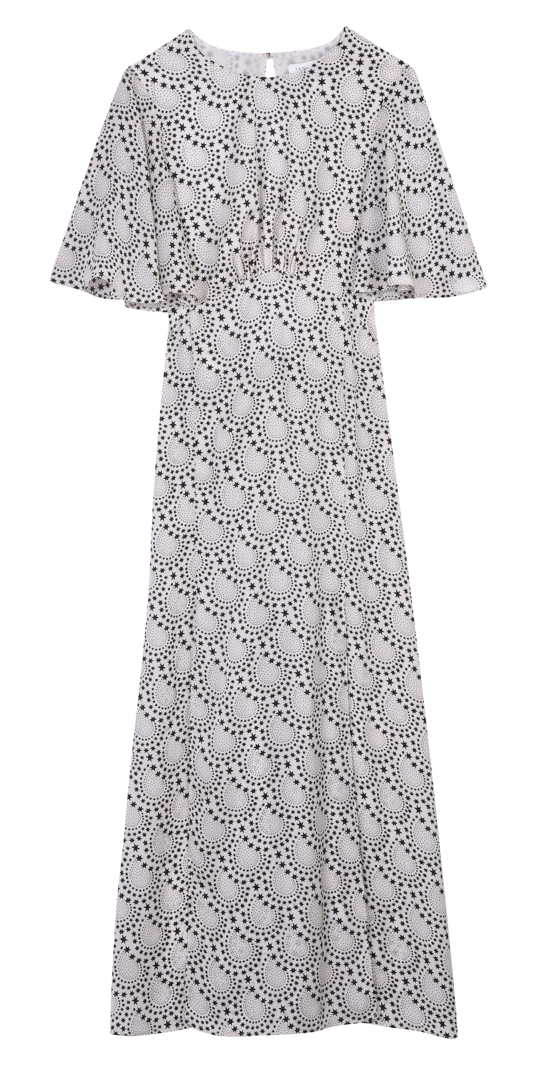 austin jacquard angel sleeve maxi dress