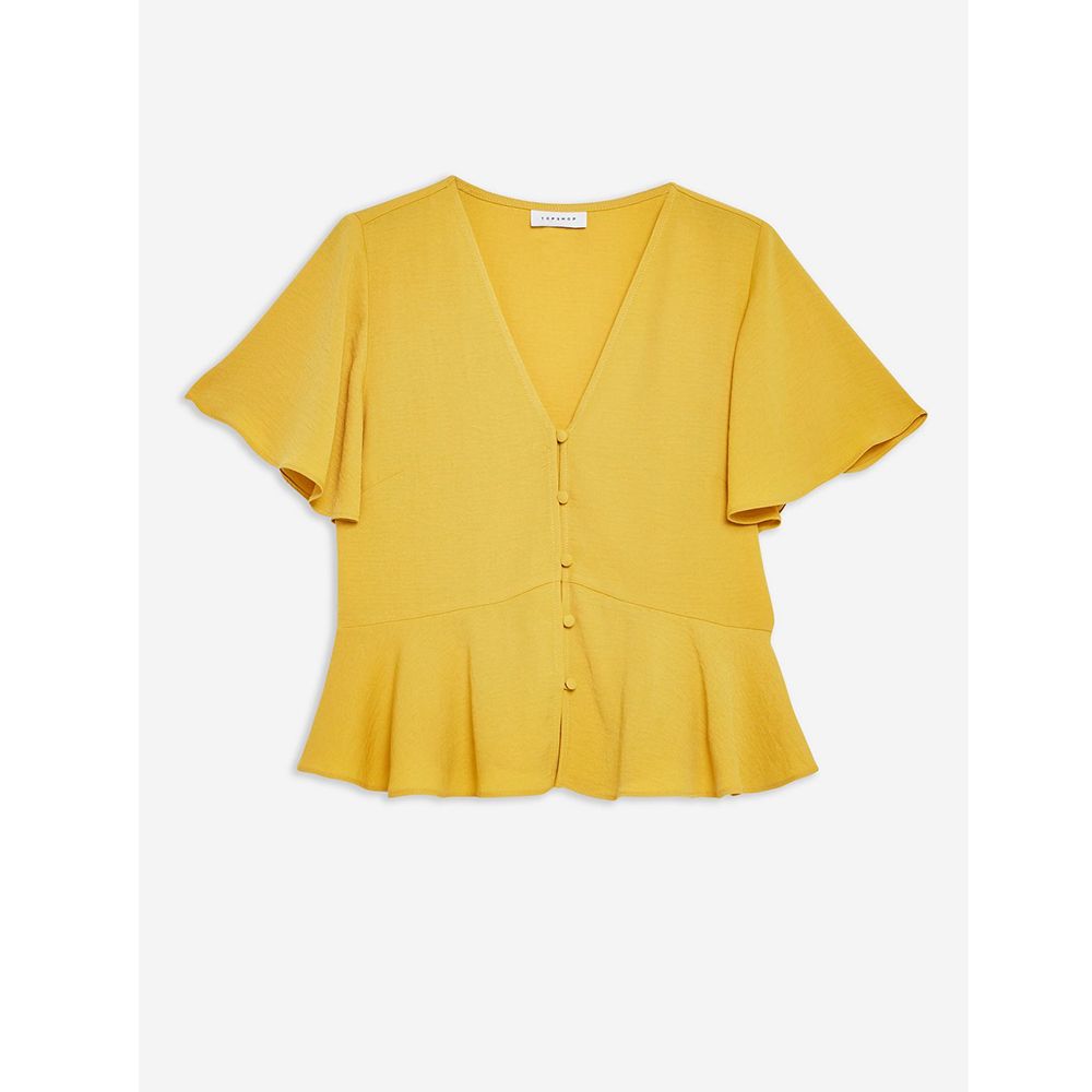 topshop yellow blouse