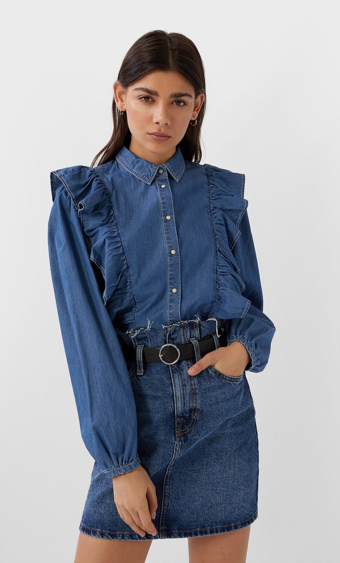 camisa vaquera stradivarius