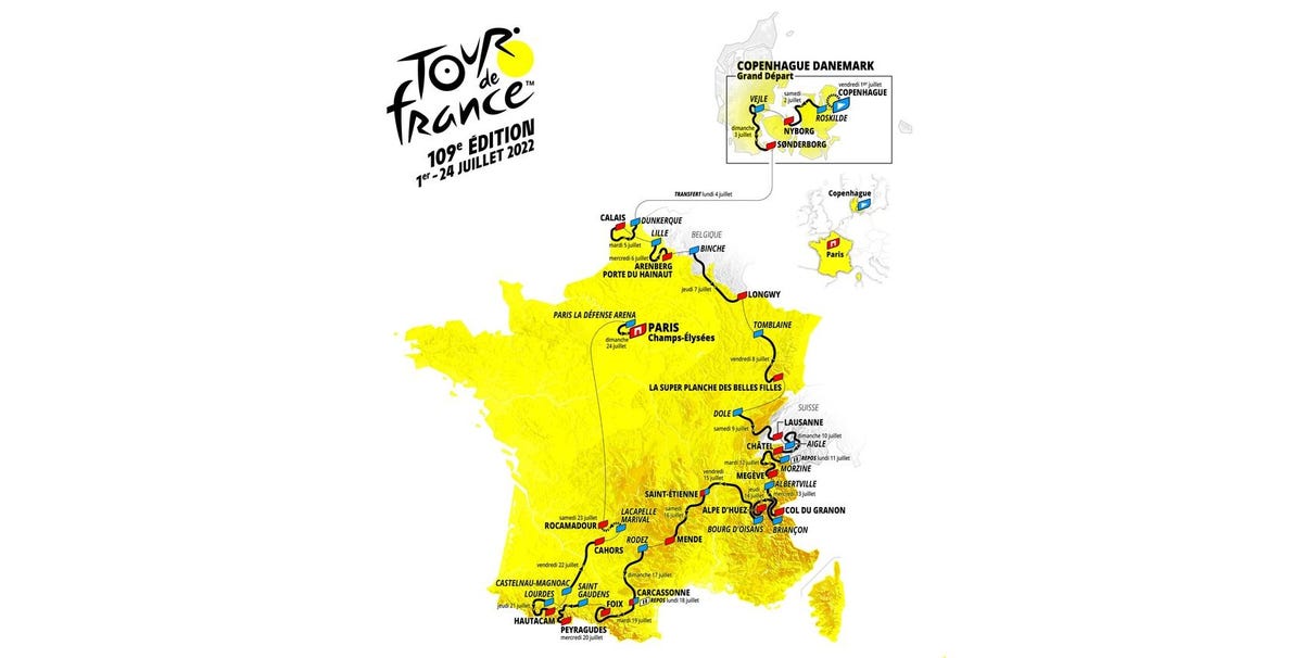 hoeveel etappes tour de france 2022