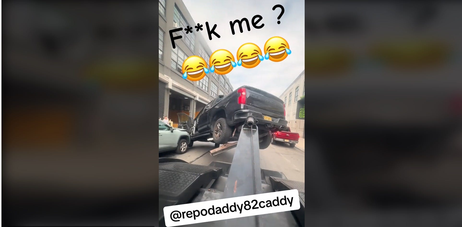 Man Drives Off in Tow Truck Taking His Chevy, Destroys His Pickup in the Process