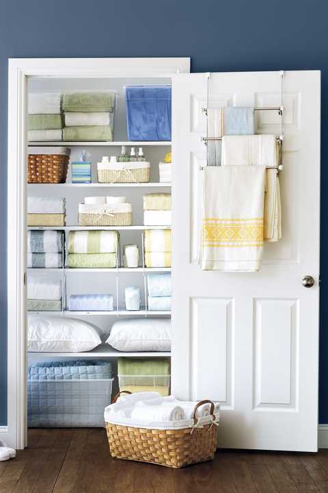 Towel Bars - Linen Closet Organization