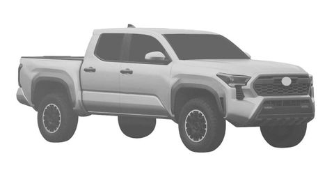 patent image of toyota tacoma on a blank background