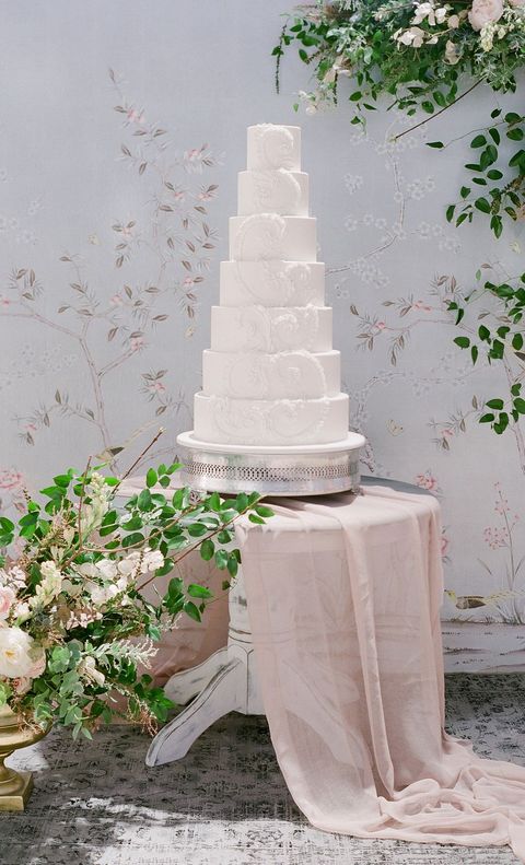 White, Pink, Wedding cake, Wedding ceremony supply, Tree, Plant, Table, Ceremony, Furniture, 