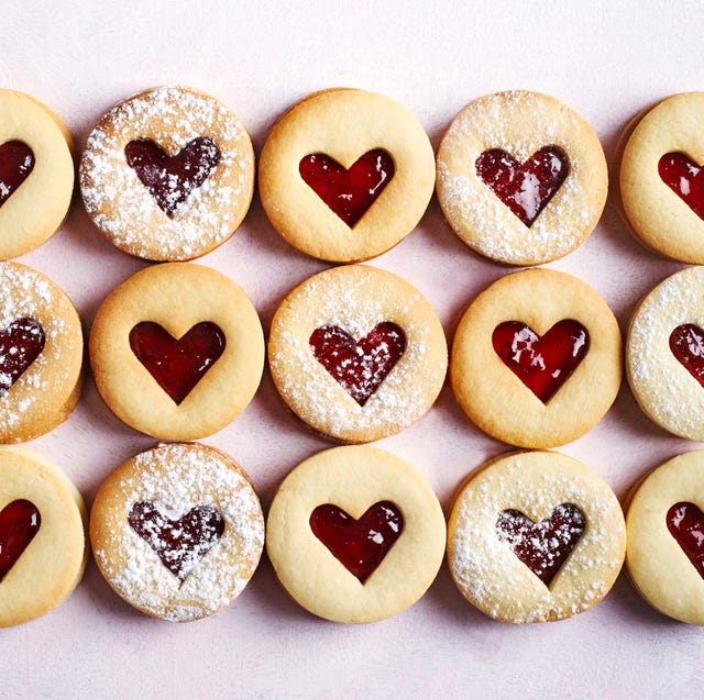 Traditional Linzer cookie with strawberry jam Traditional Linzer cookie with strawberry jam
