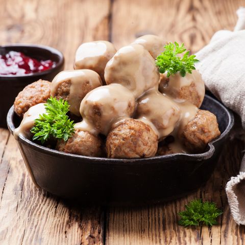 traditional meatballs with sauce