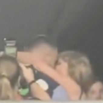 Literally Just a Video of Taylor Swift Rushing to Kiss Travis Kelce After Her Show