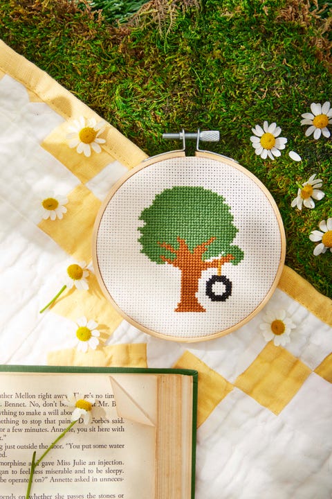 cross stitch tire swing