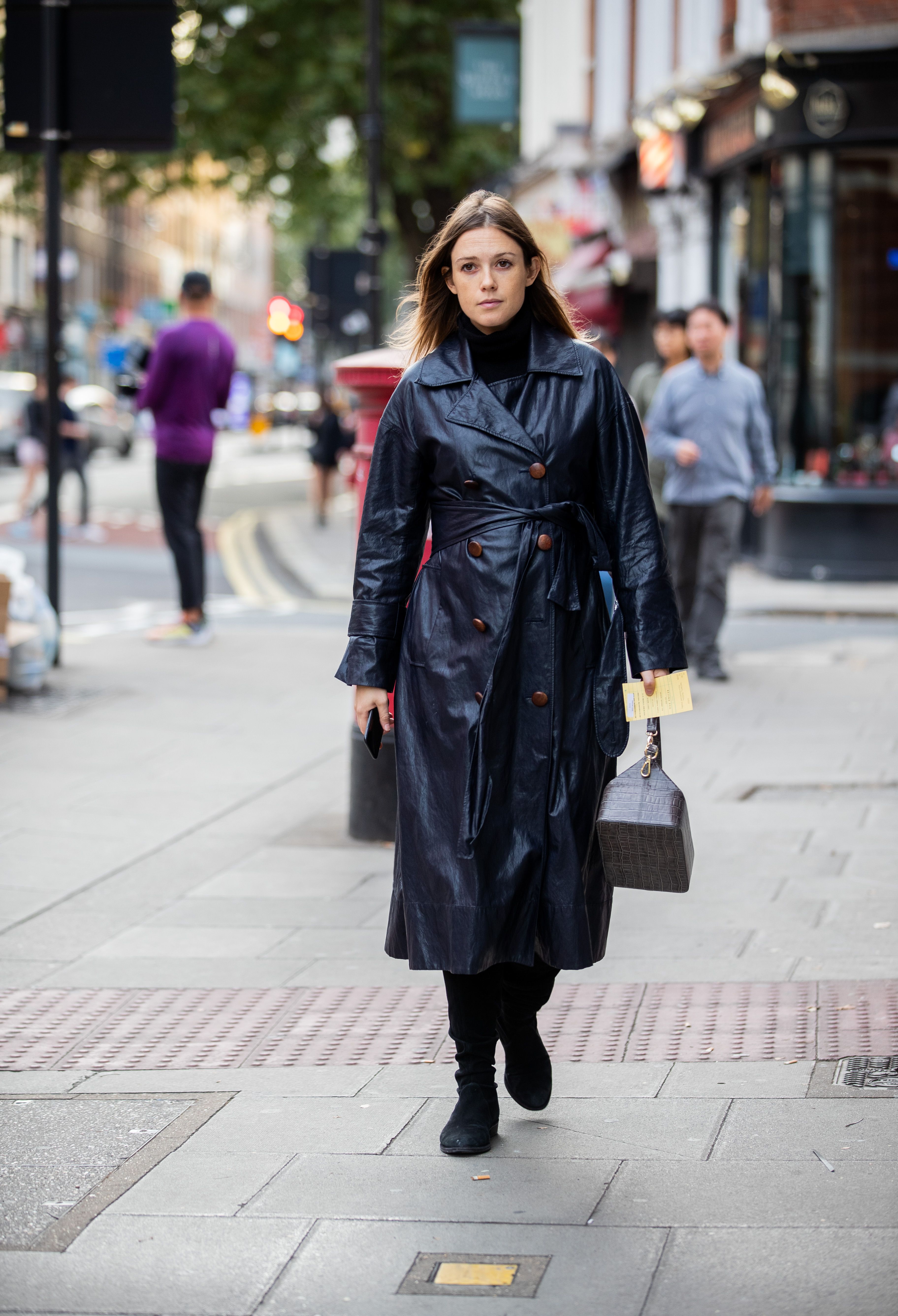 trench di pelle donna