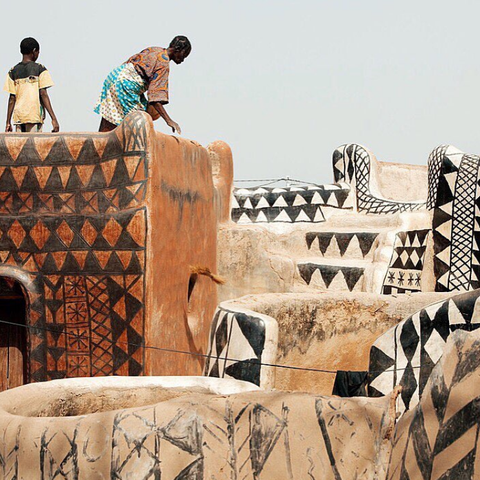 Tiébélé, el poblado de África con casas pintadas a mano - Tribu kassena,  Burkina Faso