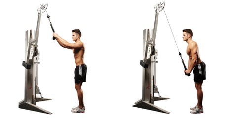 tricep rope pulldown