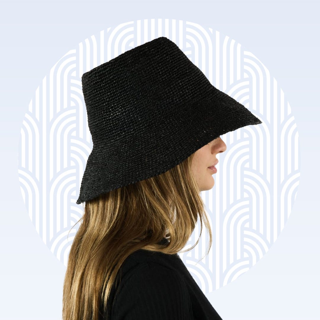 The Straw Bucket Hat Our Senior Fashion Editor Wears With All of Her Summer Outfits