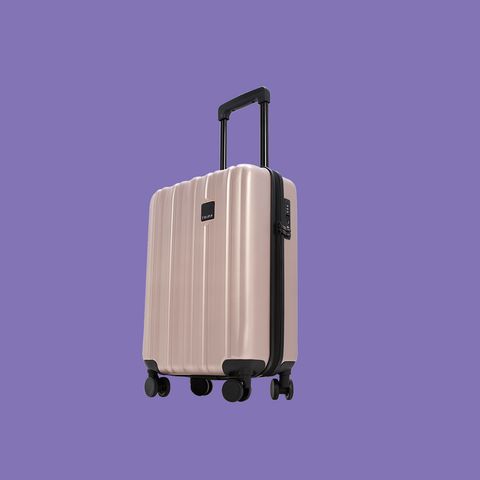 Suitcase, Hand luggage, Violet, Purple, Bag, Luggage and bags, Baggage, Rolling, Wheel, Travel, 